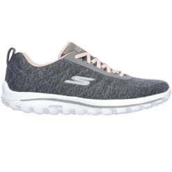 Skechers Ladies Go Walk Golf Shoes - Grey/Pink