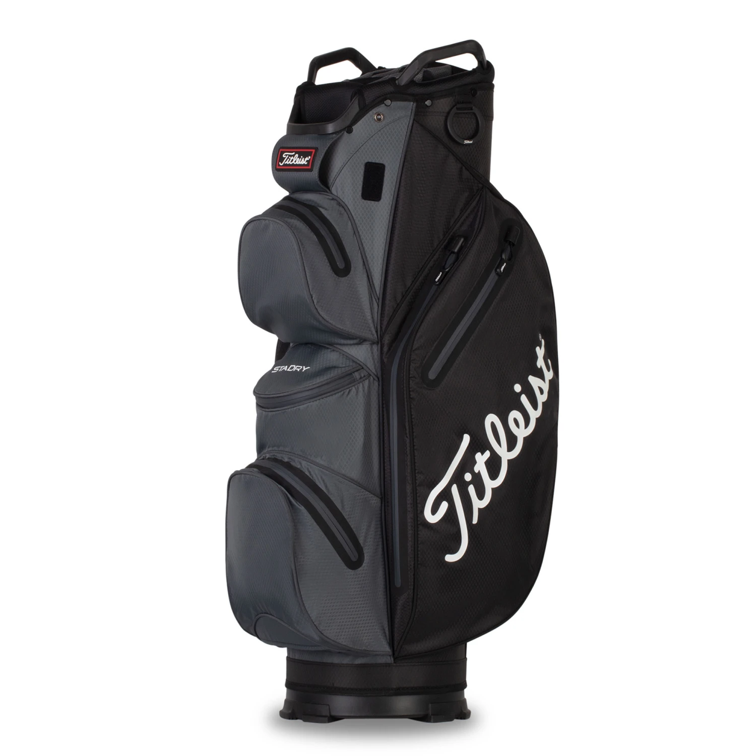 Titleist StaDry Waterproof 14 Way Golf Cart Bag - Black/Charcoal 1 Titleist StaDry Waterproof 14 Way Golf Cart Bag - Black/Charcoal
