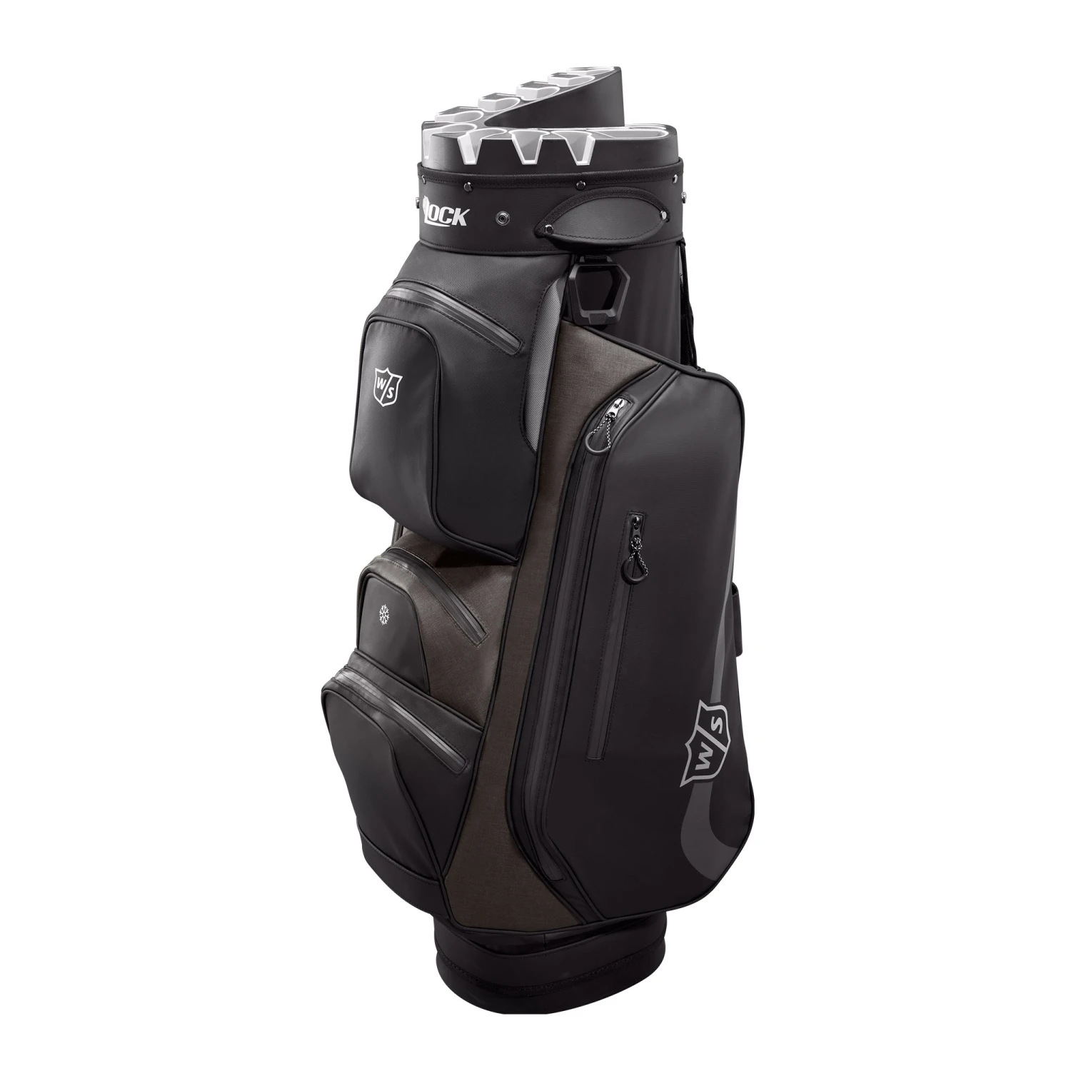 Wilson I Lock Rain Golf Cart Bag - Black/Silver 1 Wilson I Lock Rain Golf Cart Bag - Black/Silver