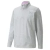 PUMA X Arnold Palmer Cloudspun Zip Neck Sweater - Mirage Gray Heather