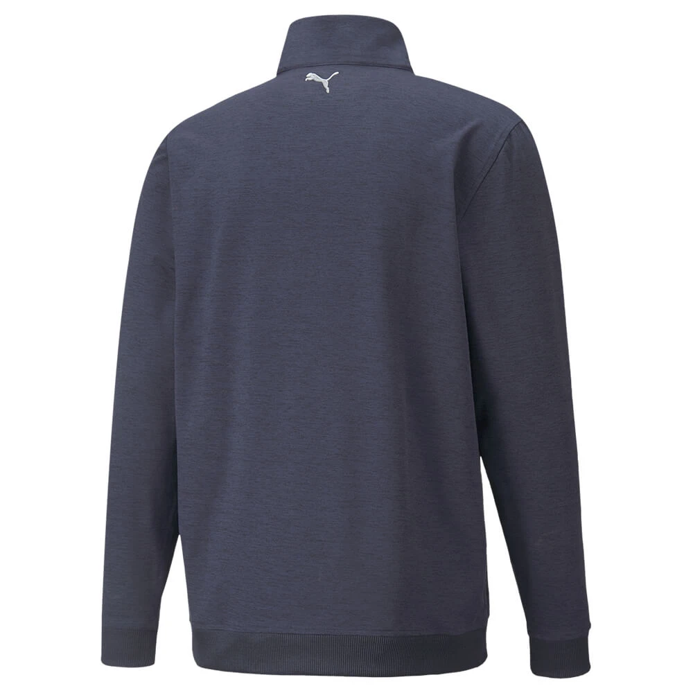 PUMA X Arnold Palmer Cloudspun Zip Neck Sweater - Navy Blazer Heather 2 PUMA X Arnold Palmer Cloudspun Zip Neck Sweater - Navy Blazer Heather - Image 2