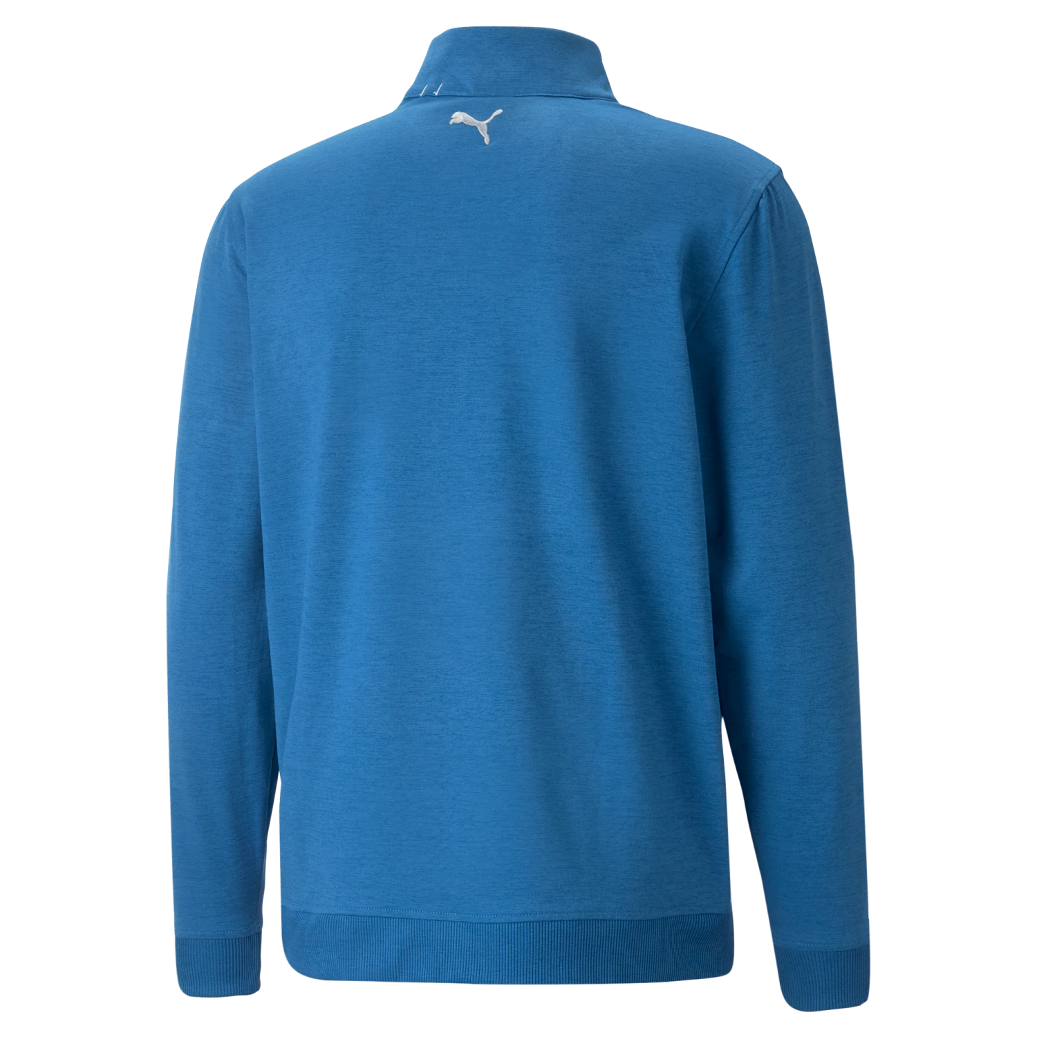 PUMA X Arnold Palmer Cloudspun Zip Neck Sweater - Lake Blue Heather 2 PUMA X Arnold Palmer Cloudspun Zip Neck Sweater - Lake Blue Heather - Image 2