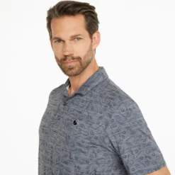 PUMA X Arnold Palmer King Polo Shirt - Navy Blazer Heather -Sports - Golf Shop 535505 01 mod04