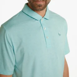 PUMA X Arnold Palmer King Polo Shirt - Light Aqua Heather -Sports - Golf Shop 535505 03 mod04