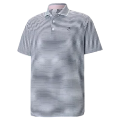 PUMA X Arnold Palmer MATTR Traditions Golf Polo Shirt - Navy Blazer/Bright White