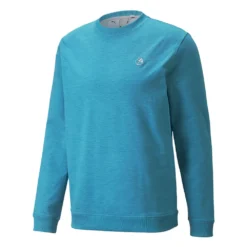 PUMA X Arnold Palmer Cloudspun Crew Neck Sweater - Algiers Blue Heather