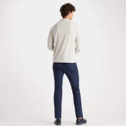 G/FORE Melange Luxe Staple Zip Neck Sweater -Sports - Golf Shop G4MA23K123A STNH 4