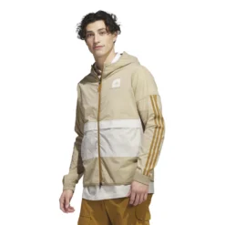 Adidas AdiCross Full Zip Hoodie - Hemp -Sports - Golf Shop HS3205 3 APPAREL On20Model Standard20View white