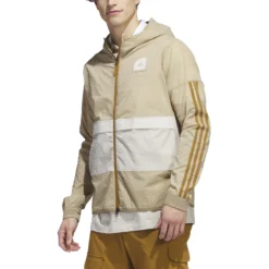 Adidas AdiCross Full Zip Hoodie - Hemp -Sports - Golf Shop HS3205 4 APPAREL On20Model Front20View white