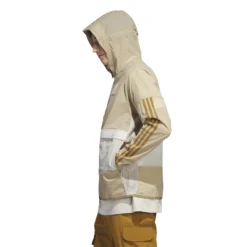 Adidas AdiCross Full Zip Hoodie - Hemp -Sports - Golf Shop HS3205 6 APPAREL On20Model Side20View white