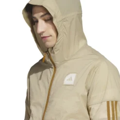 Adidas AdiCross Full Zip Hoodie - Hemp -Sports - Golf Shop HS3205 9 APPAREL On20Model Detail20View201 white