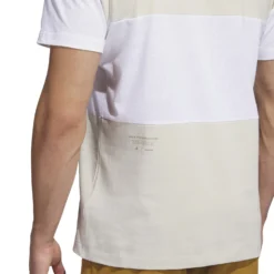 Adidas AdiCross Block Polo Shirt - Clear Brown -Sports - Golf Shop HS3209 9 APPAREL On20Model Detail20View202 white