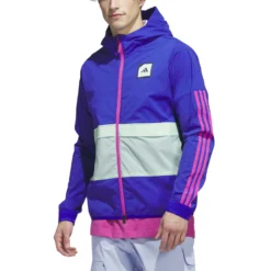 Adidas AdiCross Full Zip Hoodie - Lucid Blue -Sports - Golf Shop HS5612 4 APPAREL On20Model Front20View white