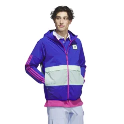 Adidas AdiCross Full Zip Hoodie - Lucid Blue -Sports - Golf Shop HS5612 6 APPAREL On20Model Walking20View white