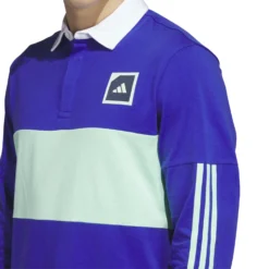 Adidas AdiCross Long Sleeve Polo Shirt -Sports - Golf Shop HS5619 8 APPAREL On20Model Detail20View201 white2028129