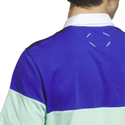 Adidas AdiCross Block Polo Shirt - Lucid Blue -Sports - Golf Shop HS5620 11 APPAREL On20Model Detail20View203 white