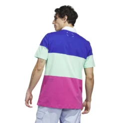 Adidas AdiCross Block Polo Shirt - Lucid Blue -Sports - Golf Shop HS5620 5 APPAREL On20Model Back20View white