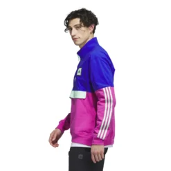 Adidas AdiCross Anorak - Lucid Blue -Sports - Golf Shop HS5621 6 APPAREL On20Model Side20View white