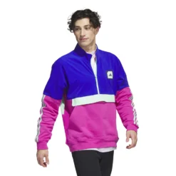 Adidas AdiCross Anorak - Lucid Blue -Sports - Golf Shop HS5621 7 APPAREL On20Model Walking20View white