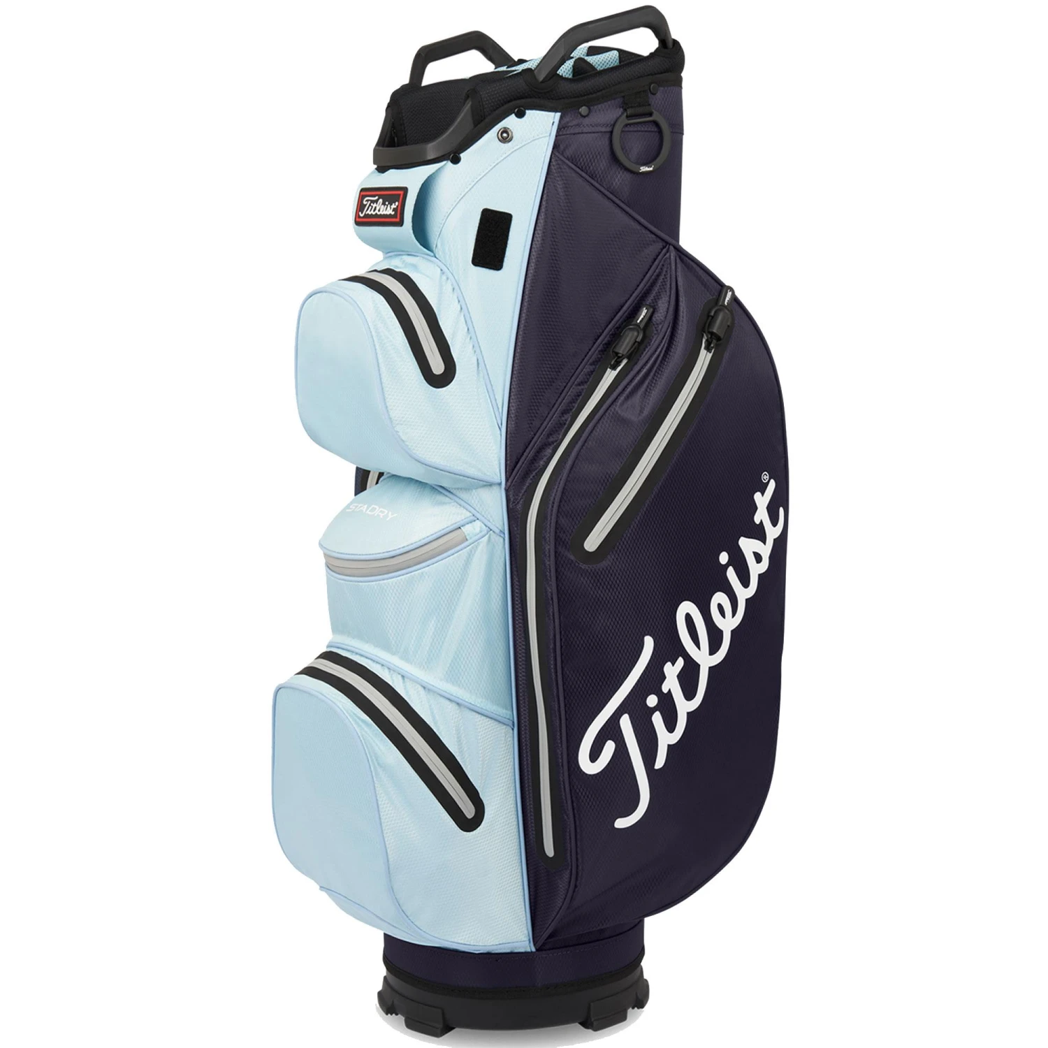Titleist StaDry Waterproof 14 Way Golf Cart Bag - Navy/Sky/Grey 1 Titleist StaDry Waterproof 14 Way Golf Cart Bag - Navy/Sky/Grey