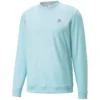 PUMA X Arnold Palmer Cloudspun Crew Neck Sweater - Light Aqua Heather
