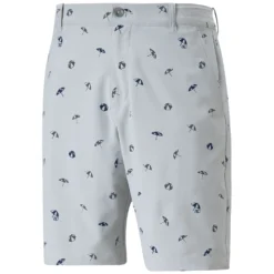 PUMA X Arnold Palmer Dancing Umbrellas Golf Shorts - Mirage Grey/Navy Blazer