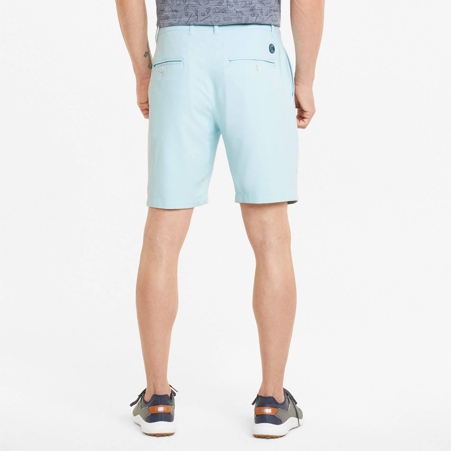 PUMA X Arnold Palmer Latrobe Golf Shorts - Light Aqua 4 PUMA X Arnold Palmer Latrobe Golf Shorts - Light Aqua - Image 4