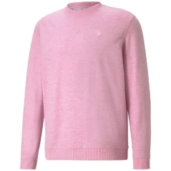 PUMA X Arnold Palmer Cloudspun Crew Neck Sweater - Pale Pink Heather