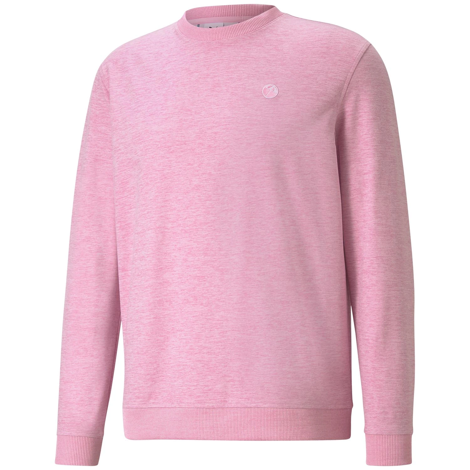 PUMA X Arnold Palmer Cloudspun Crew Neck Sweater - Pale Pink Heather 1 PUMA X Arnold Palmer Cloudspun Crew Neck Sweater - Pale Pink Heather