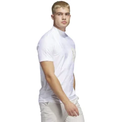 Adidas AdiCross Mock Neck Golf Polo Shirt - White -Sports - Golf Shop adidas adicrossmockneck white 4