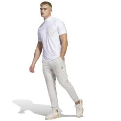 Adidas AdiCross Mock Neck Golf Polo Shirt - White -Sports - Golf Shop adidas adicrossmockneck white 5