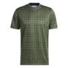 Adidas AdiCross Plaid T-Shirt - Natural Green/Trace Blue