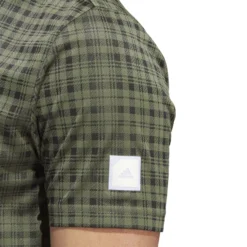 Adidas AdiCross Plaid T-Shirt - Natural Green/Trace Blue -Sports - Golf Shop adidas aw22 hf9098 7