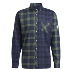 Adidas AdiCross Long Sleeved Flannel Shirt - Trace Blue