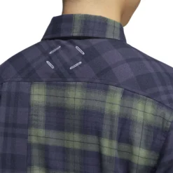 Adidas AdiCross Long Sleeved Flannel Shirt - Trace Blue -Sports - Golf Shop adidas aw22 hf9099 9