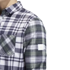 Adidas AdiCross Long Sleeved Flannel Shirt - White -Sports - Golf Shop adidas aw22 hf9100 7