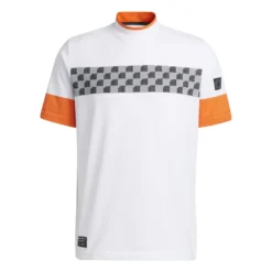 Adidas AdiCross Checker T-Shirt - White/Black/Semi Impact Orange