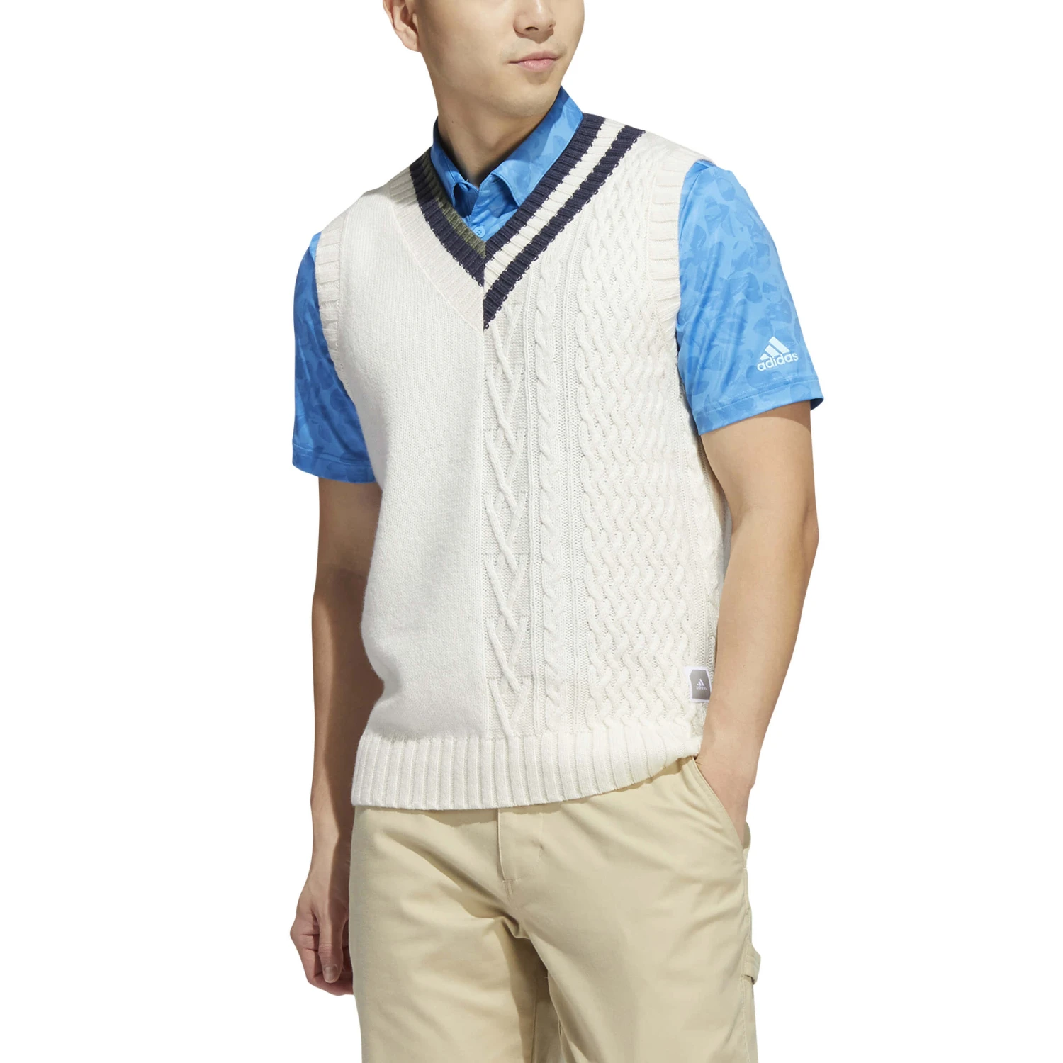 Adidas V-Neck Sweater Vest 3 Adidas V-Neck Sweater Vest - Image 3