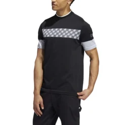 Adidas AdiCross Checker T-Shirt - Black/White -Sports - Golf Shop adidas aw22 hn9626 4