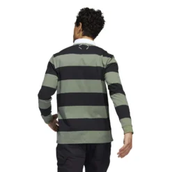 Adidas AdiCross Long Sleeved Polo Shirt - Black/Natural Green -Sports - Golf Shop adidas aw22 hp1915 1