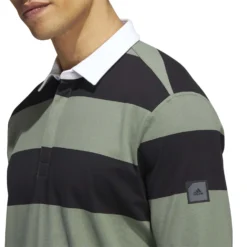 Adidas AdiCross Long Sleeved Polo Shirt - Black/Natural Green -Sports - Golf Shop adidas aw22 hp1915 7