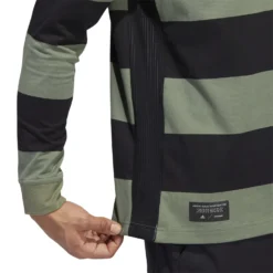 Adidas AdiCross Long Sleeved Polo Shirt - Black/Natural Green -Sports - Golf Shop adidas aw22 hp1915 8