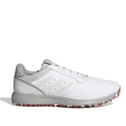 Adidas S2G Spikeless Golf Shoes - White/Grey/Red
