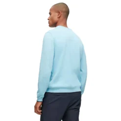 BOSS Rallo Crew Neck Sweater - Light/Pastel Blue 451 -Sports - Golf Shop boss rallo lightblue 4