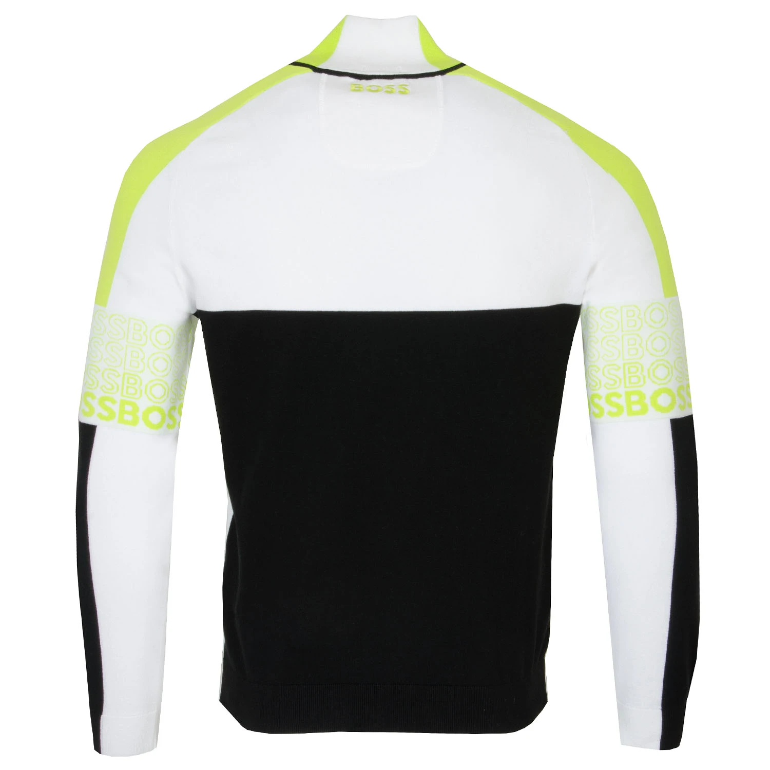 BOSS Zolko Zip Neck Sweater - White 100 2 BOSS Zolko Zip Neck Sweater - White 100 - Image 2