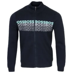 BOSS Zightek Full Zip Sweater - Dark Blue 402