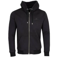 J.Lindeberg J Lindeberg Alpha Zip Neck Hoodie - Black