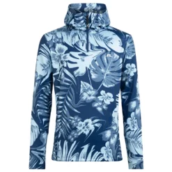 J.Lindeberg J Lindeberg Aerial Print Zip Neck Hoodie