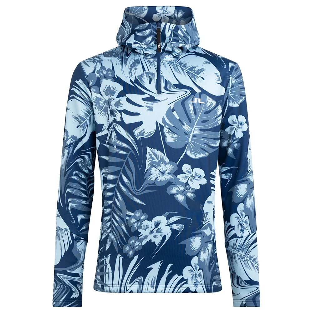 J.Lindeberg J Lindeberg Aerial Print Zip Neck Hoodie 1 J.Lindeberg J Lindeberg Aerial Print Zip Neck Hoodie