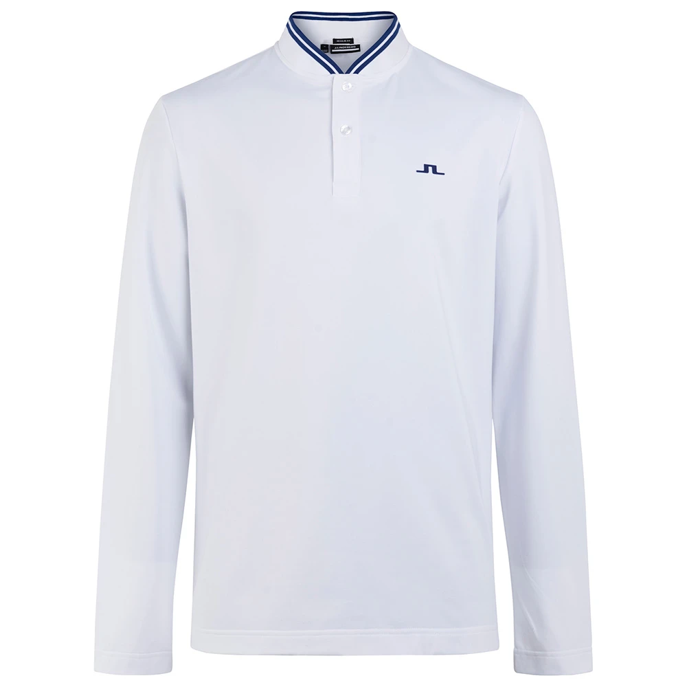 J.Lindeberg J Lindeberg Tyson LS Golf Polo Shirt - White 1 J.Lindeberg J Lindeberg Tyson LS Golf Polo Shirt - White